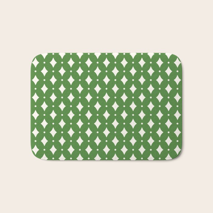 Vintage Stars XIX Kelly Green Bath Mat Gallery Image 1