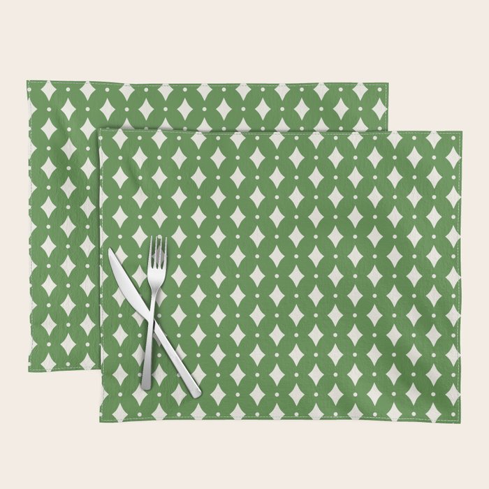 Vintage Stars XIX Kelly Green Placemat Gallery Image 1