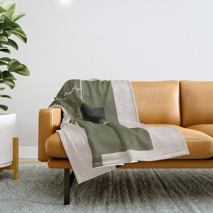 Modern Geometric Collage  Throw Blanket Gallery Image 1