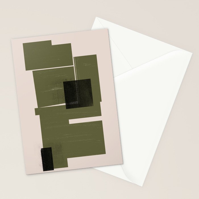 Modern Geometric Collage  Stationery Card Gallery Image 2