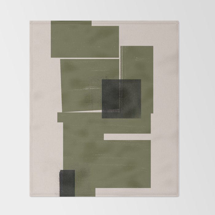 Modern Geometric Collage  Throw Blanket Gallery Image 2