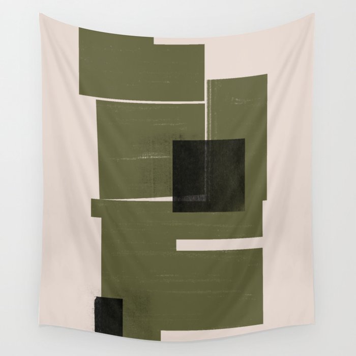 Modern Geometric Collage  Wall Tapestry Gallery Image 4