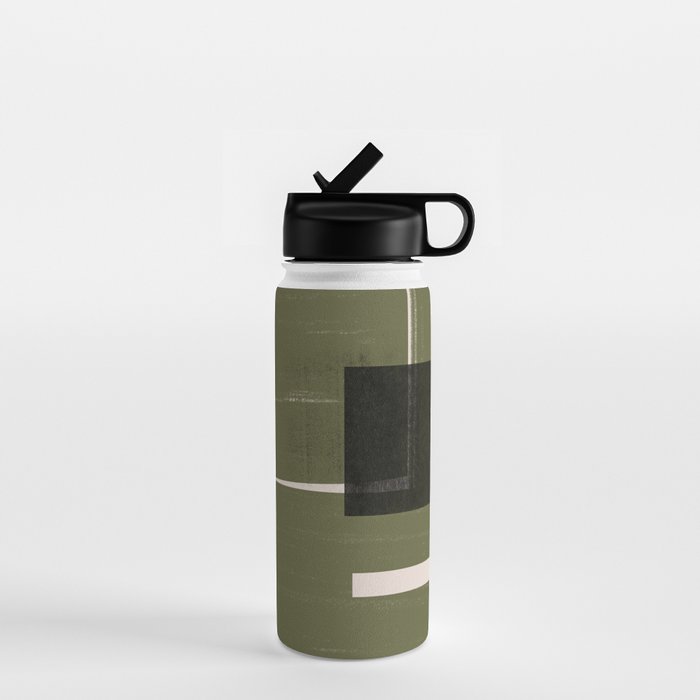 Modern Geometric Collage  Water Bottle Gallery Image 1