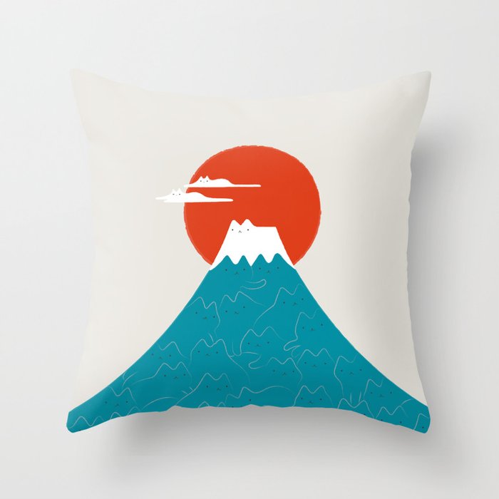 Cat Landscape 144 Throw Pillow Gallery Image 6
