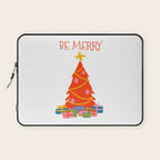 Be Merry Cute and Colorful Christmas Laptop Sleeve Gallery Image 1