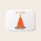 Be Merry Cute and Colorful Christmas Bath Mat Gallery Image 1