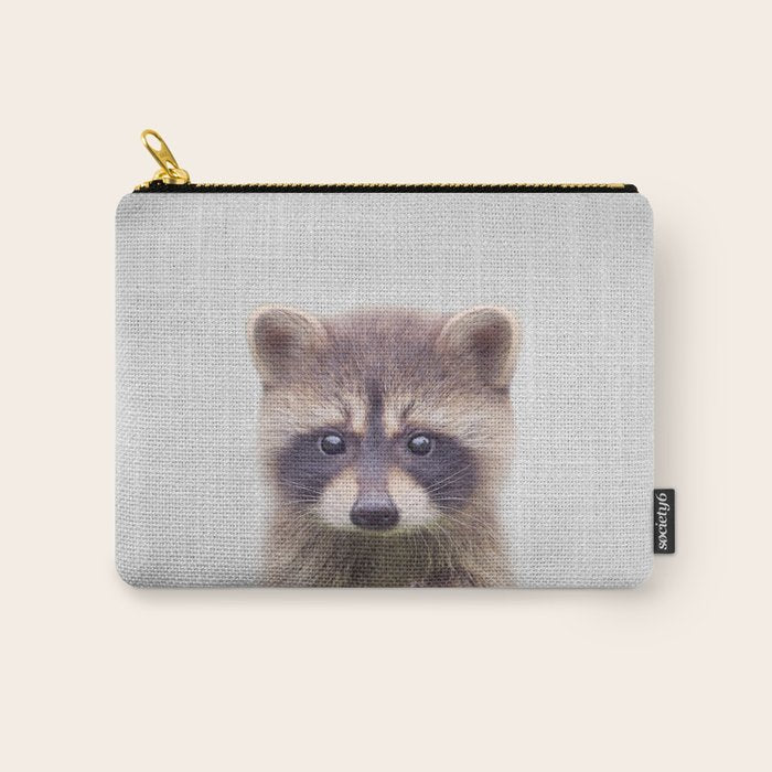 Raccoon - Colorful Carry All Pouch Gallery Image 1
