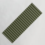 Dashed Lines (Olive Green) Yoga Mat Gallery Image 1