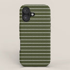 Dashed Lines (Olive Green) iPhone Case Gallery Image 1