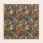 Exotic Tiger Oasis Dark Wood Wall Art Gallery Image 1