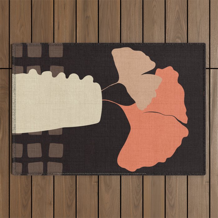 abstract floral 1 Outdoor Rug Gallery Image 1
