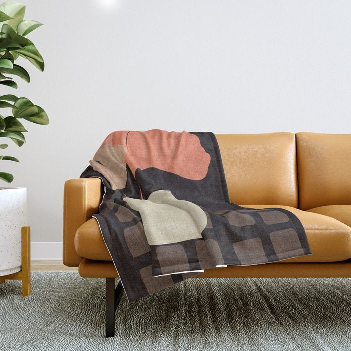abstract floral 1 Throw Blanket Gallery Image 1
