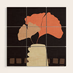 abstract floral 1 Wood Wall Art Gallery Image 1