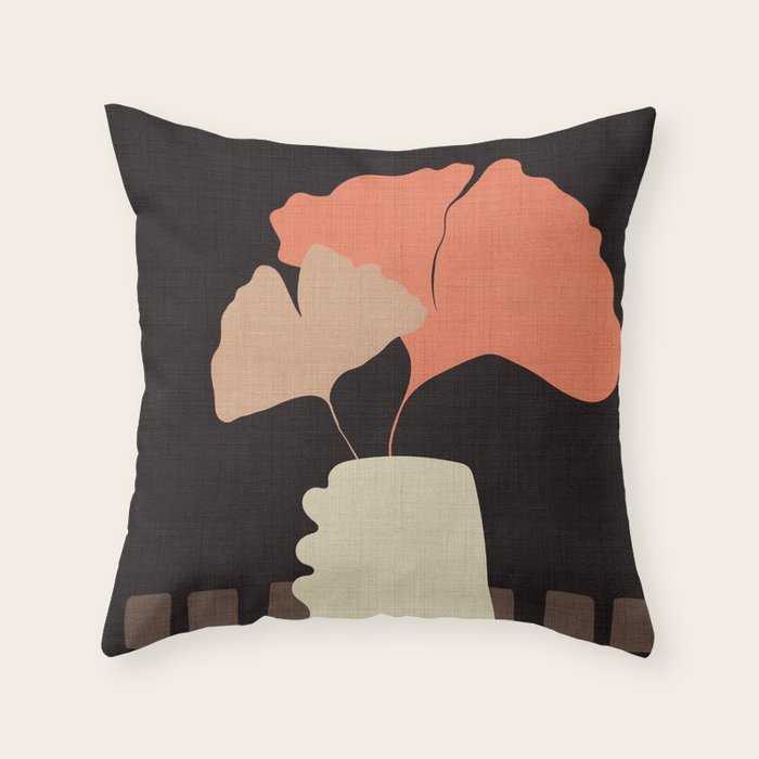 abstract floral 1 Throw Pillow Gallery Image 6