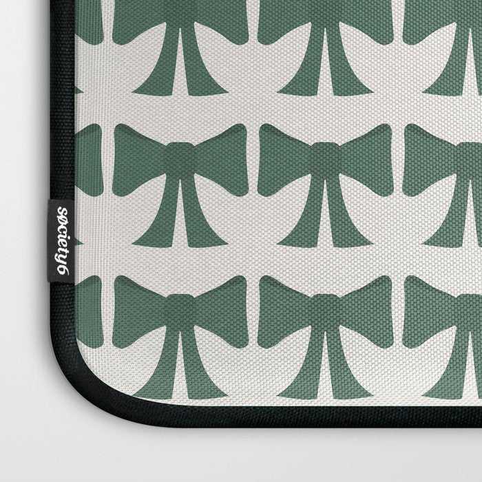 Vintage Bows IV Green Laptop Sleeve Gallery Image 3