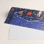 Romantic Snowy City Night Wrapping Paper Gallery Image 2