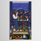 Romantic Snowy City Night Tablecloth Gallery Image 2