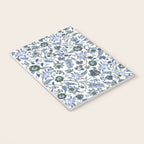 Blue Chinoiserie, Chintz, Indian, vintage floral, 70s,  Notebook Gallery Image 3
