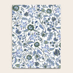 Blue Chinoiserie, Chintz, Indian, vintage floral, 70s,  Notebook Gallery Image 4