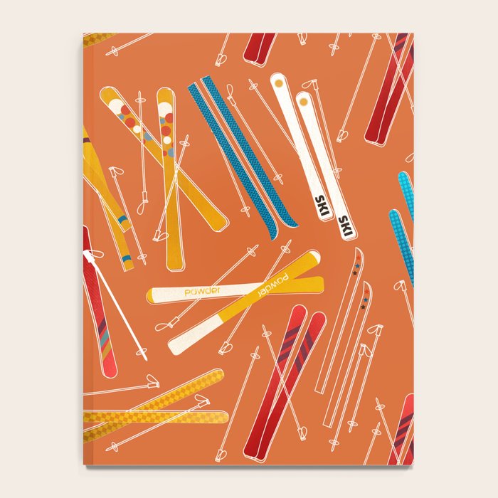 Retro Ski Pattern Illustration Notebook Gallery Image 4