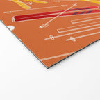 Retro Ski Pattern Illustration Welcome Mat Gallery Image 2
