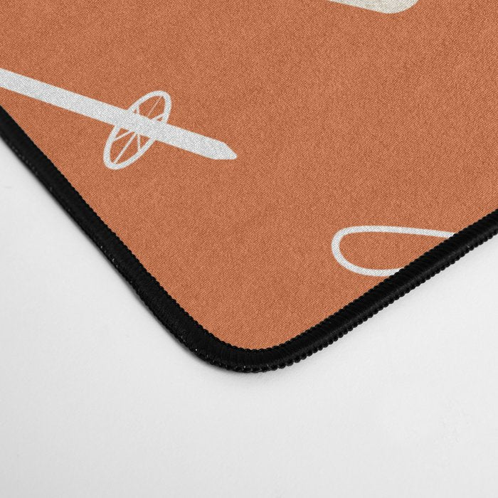Retro Ski Pattern Illustration Desk Mat Gallery Image 4
