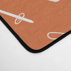 Retro Ski Pattern Illustration Desk Mat Gallery Image 4