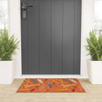 Retro Ski Pattern Illustration Welcome Mat Gallery Image 3