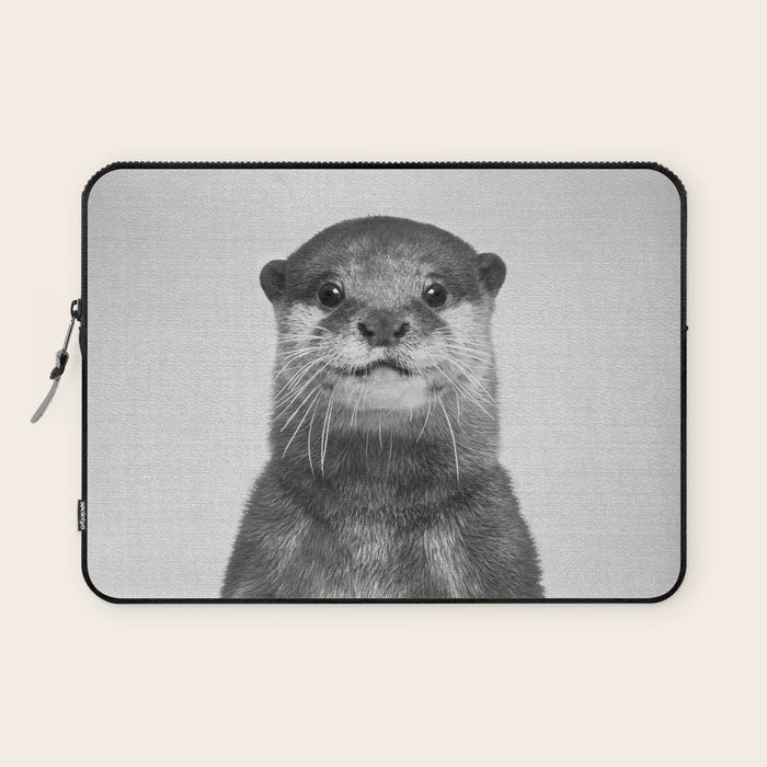 Otter - Black & White Laptop Sleeve Gallery Image 1