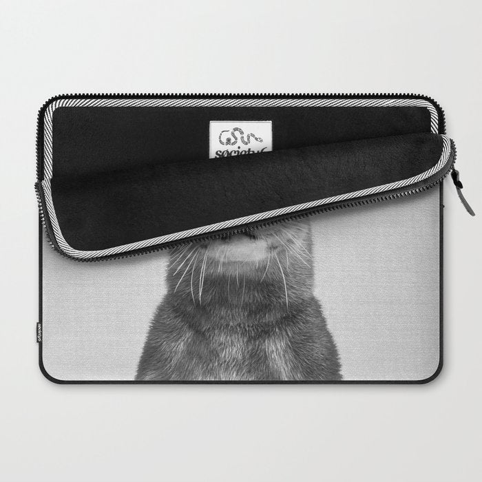 Otter - Black & White Laptop Sleeve Gallery Image 2