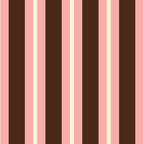 Old Fashioned Double Stripes Brown Pink Cream Narrow Vertical Stripe Pattern Coffee Mug Gallery Image 2