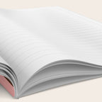 Old Fashioned Double Stripes Brown Pink Cream Narrow Vertical Stripe Pattern Notebook Gallery Image 2