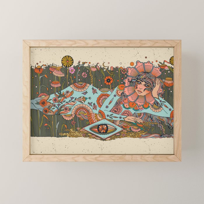 Flowerbed Mini Art Print Gallery Image 1