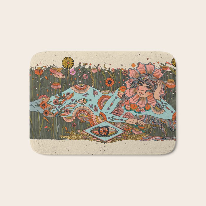 Flowerbed Bath Mat Gallery Image 1