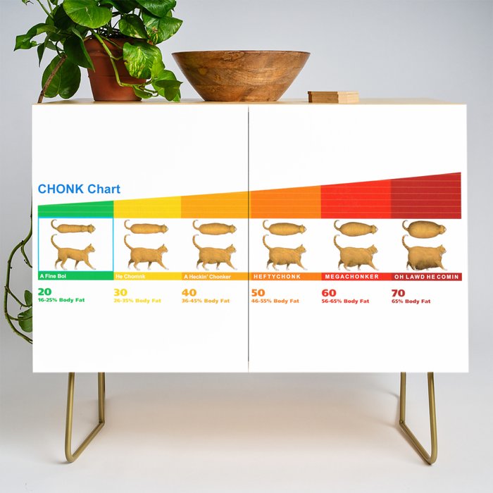 Cat CHONK Chart Meme Credenza Gallery Image 1