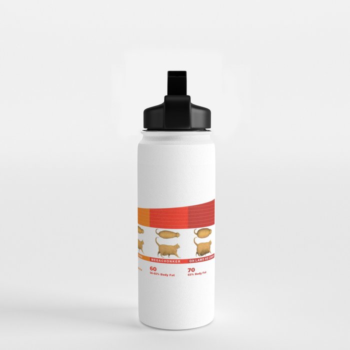 Cat CHONK Chart Meme Water Bottle Gallery Image 2