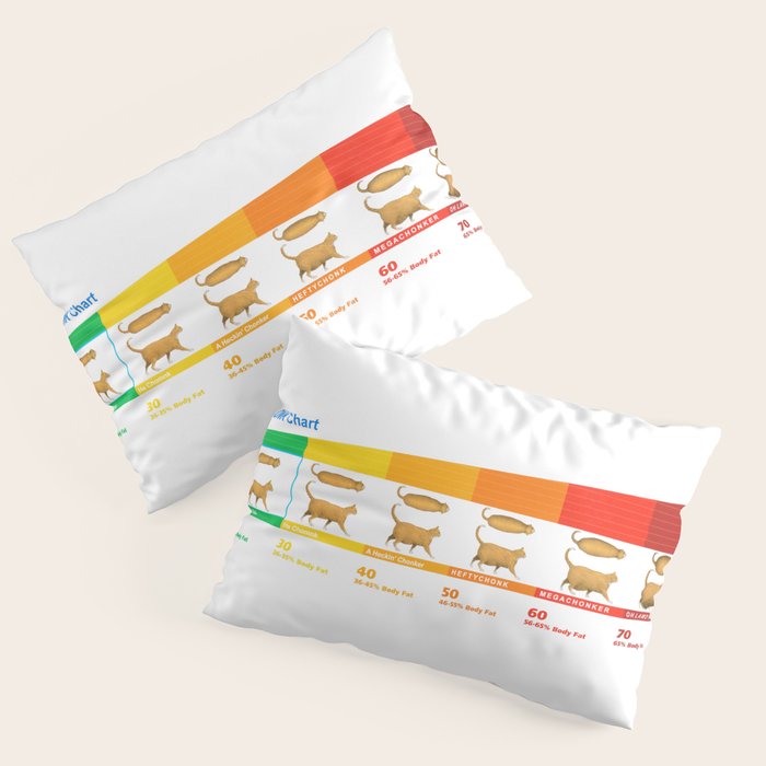 Cat CHONK Chart Meme Pillow Sham Gallery Image 1