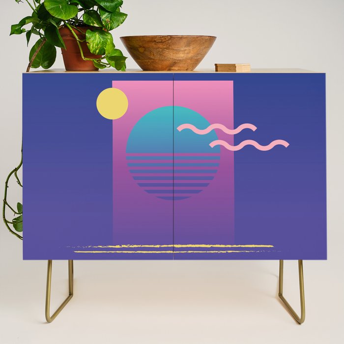 Memphis Pattern 36 / 80s - 90s Retro Credenza Gallery Image 1