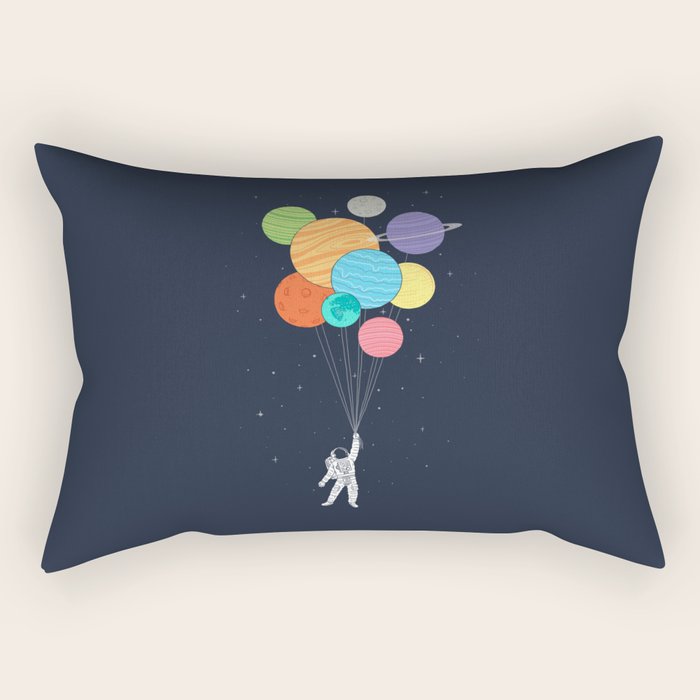 Planet Balloons Rectangular Pillow Gallery Image 1