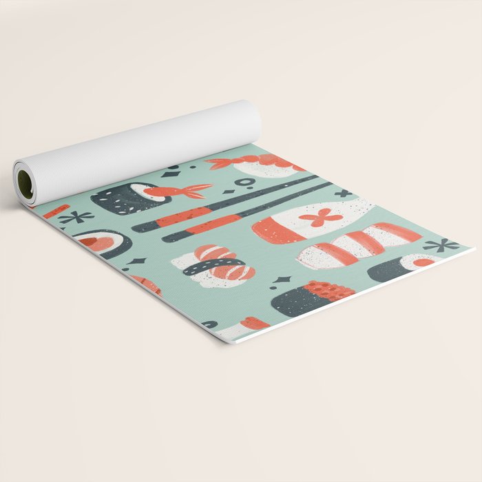 Sushi Dreams - Mint Yoga Mat Gallery Image 2