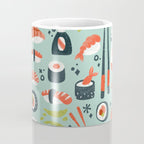 Sushi Dreams - Mint Coffee Mug Gallery Image 4