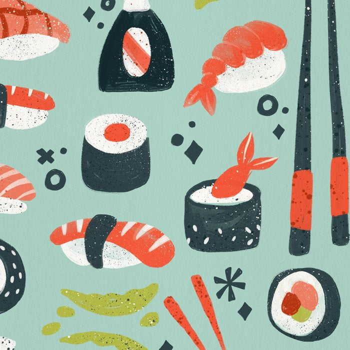 Sushi Dreams - Mint Coffee Mug Gallery Image 2