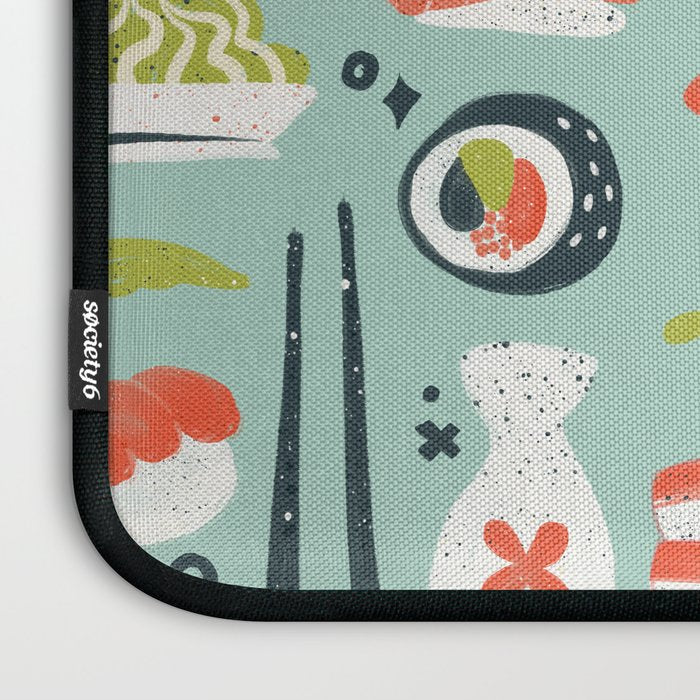Sushi Dreams - Mint Laptop Sleeve Gallery Image 3