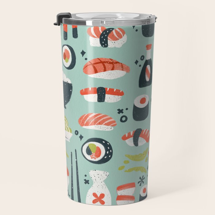 Sushi Dreams - Mint Travel Mug Gallery Image 3