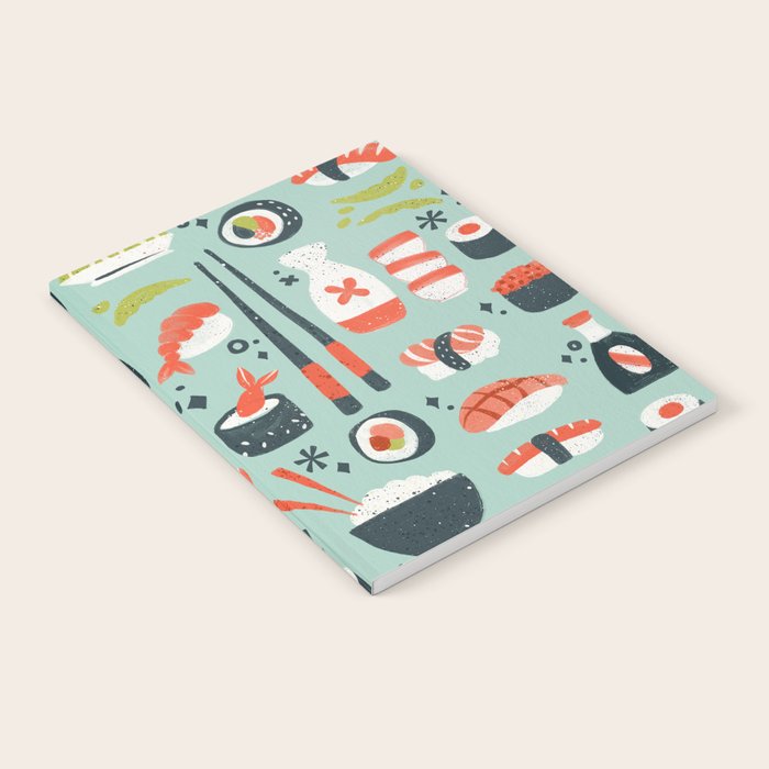 Sushi Dreams - Mint Notebook