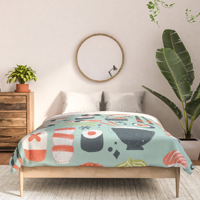 Sushi Dreams - Mint Comforter Gallery Image 3