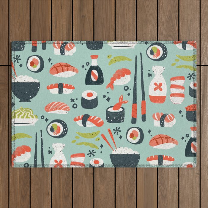 Sushi Dreams - Mint Outdoor Rug Gallery Image 1