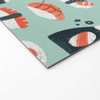 Sushi Dreams - Mint Welcome Mat Gallery Image 2
