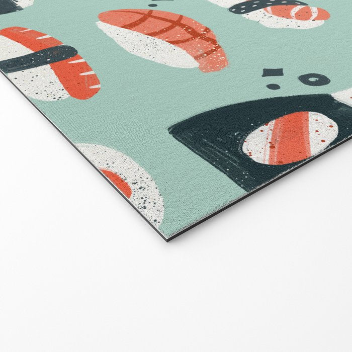 Sushi Dreams - Mint Welcome Mat Gallery Image 2