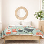 Sushi Dreams - Mint Duvet Cover Gallery Image 3